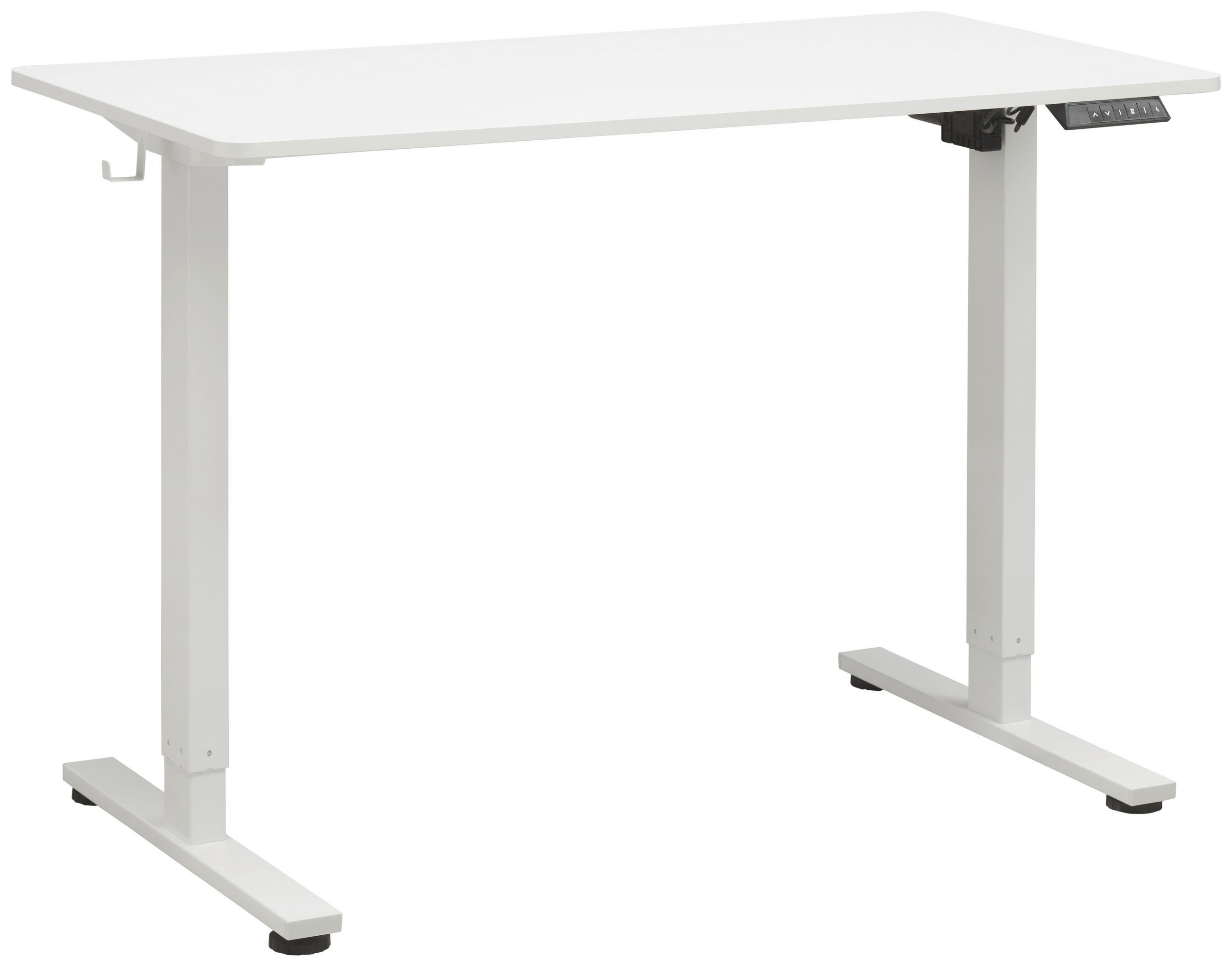 SCHREIBTISCH 120/60/73,5-118 cm  in Weiß  - Weiß, MODERN, Holzwerkstoff/Metall (120/60/73,5-118cm) - Livetastic