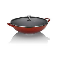 WOK Calido  - Rot, KONVENTIONELL, Glas/Metall (36/10cm) - Kela