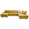 SOFFA i flatväv gul  - silver/gul, Design, metall/textil (145/342/208cm) - Livetastic