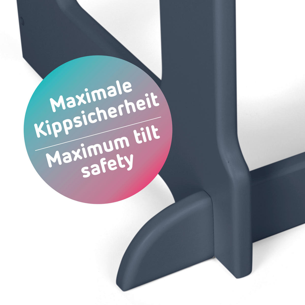 LERNTURM  - Grau, Basics, Holz (42,5/62,6/92cm) - Tobi