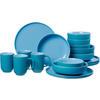 KOMBISERVICE Blau JASPER 16-teilig 4 Personen  - Blau, Design, Keramik (41/39/34cm) - Ritzenhoff Breker