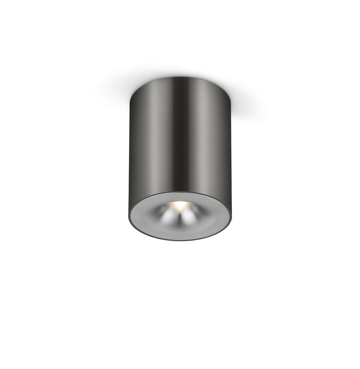 LED-DECKENLEUCHTE NIO 7.8/10 cm  - Titanfarben, Design, Metall (7.8/10cm) - Helestra