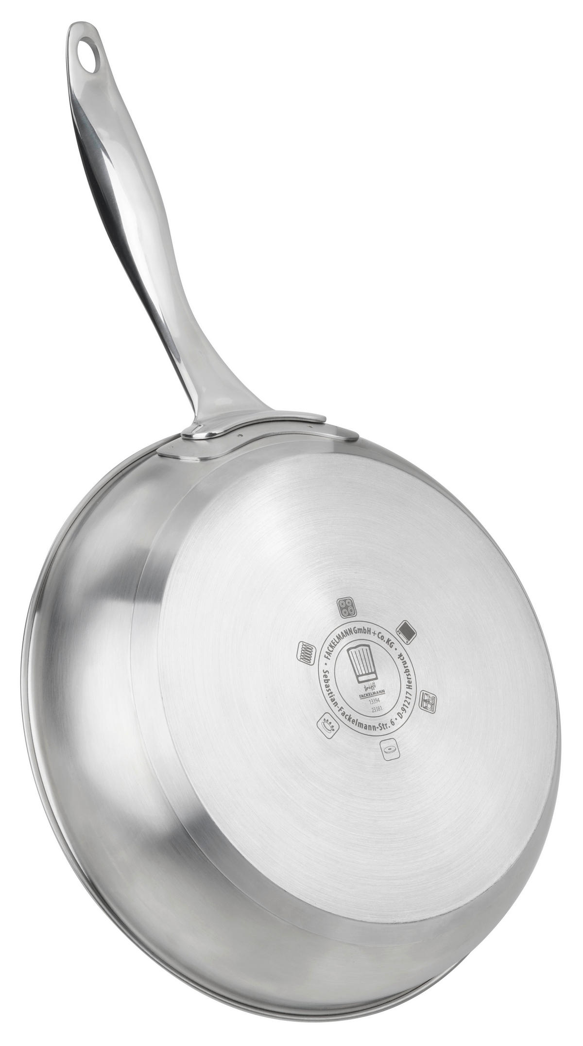 TIGAIE PENTRU PRĂJIT 24 cm  - argintiu/negru, Design, metal (24cm) - Chefkoch+Fackelmann