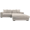 ECKSOFA in Cord Hellgrau  285/195 cm  - Hellgrau/Schwarz, Design, Kunststoff/Textil (285/195cm) - MID.YOU