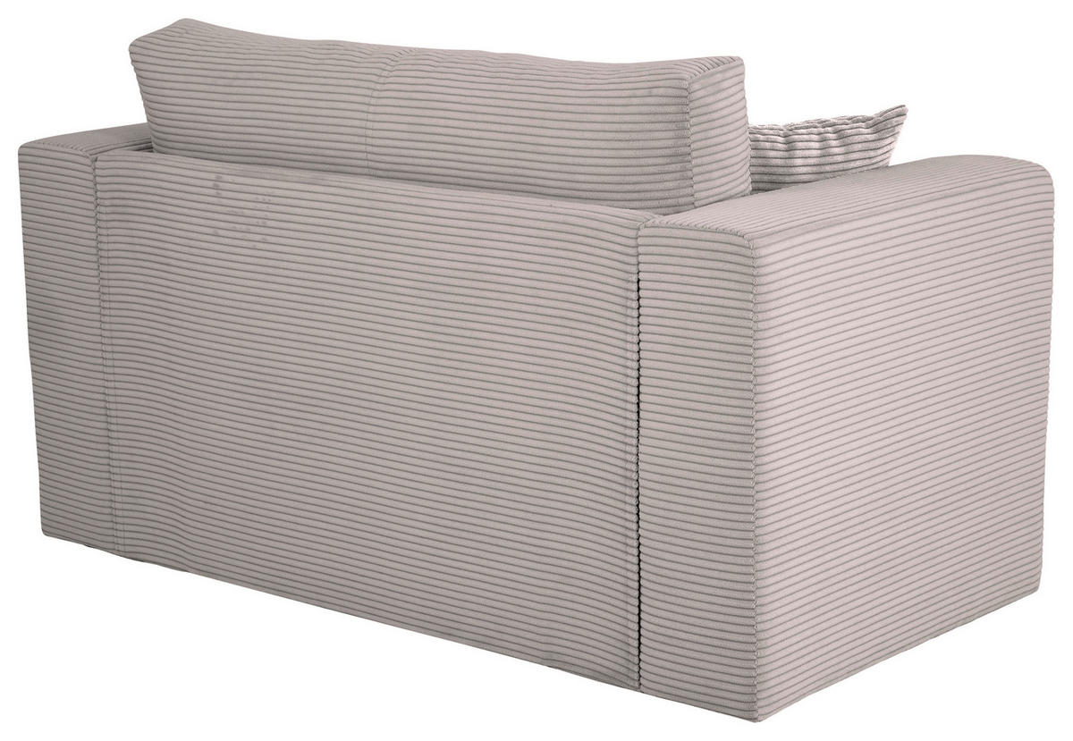 JUGEND- UND KINDERSOFA Cord Hellgrau  - Hellgrau/Schwarz, KONVENTIONELL, Textil (136/78/72cm) - Xora