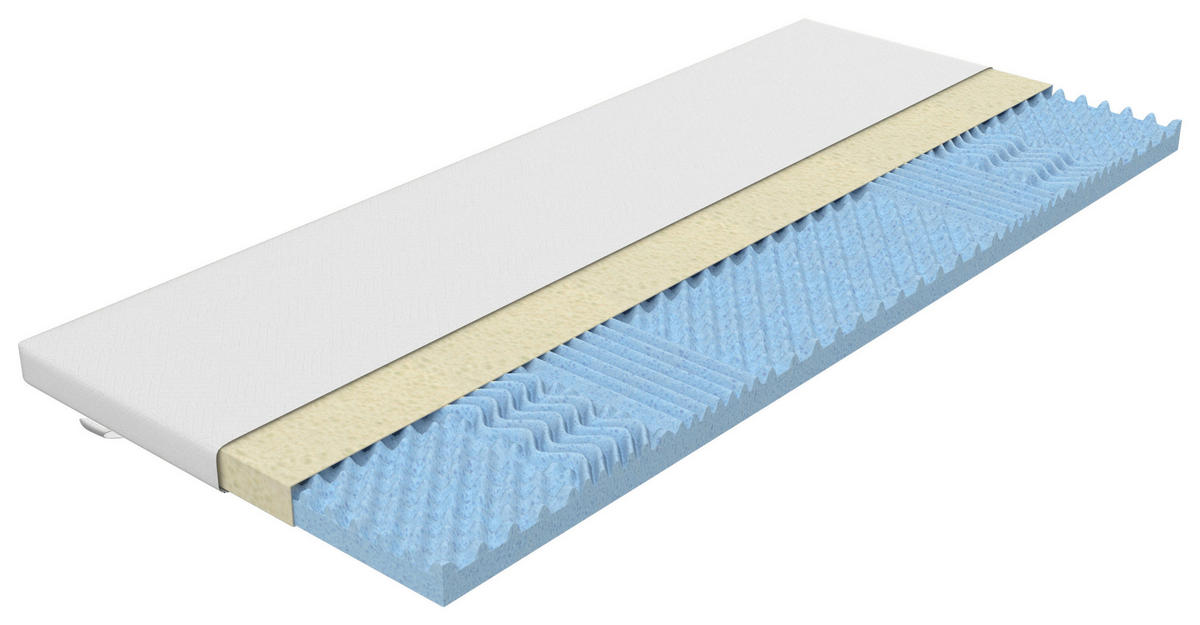 TOPPER 160/200 cm Höhe ca. 7 cm  - Weiß, Basics, Textil (160/200cm) - Chameo