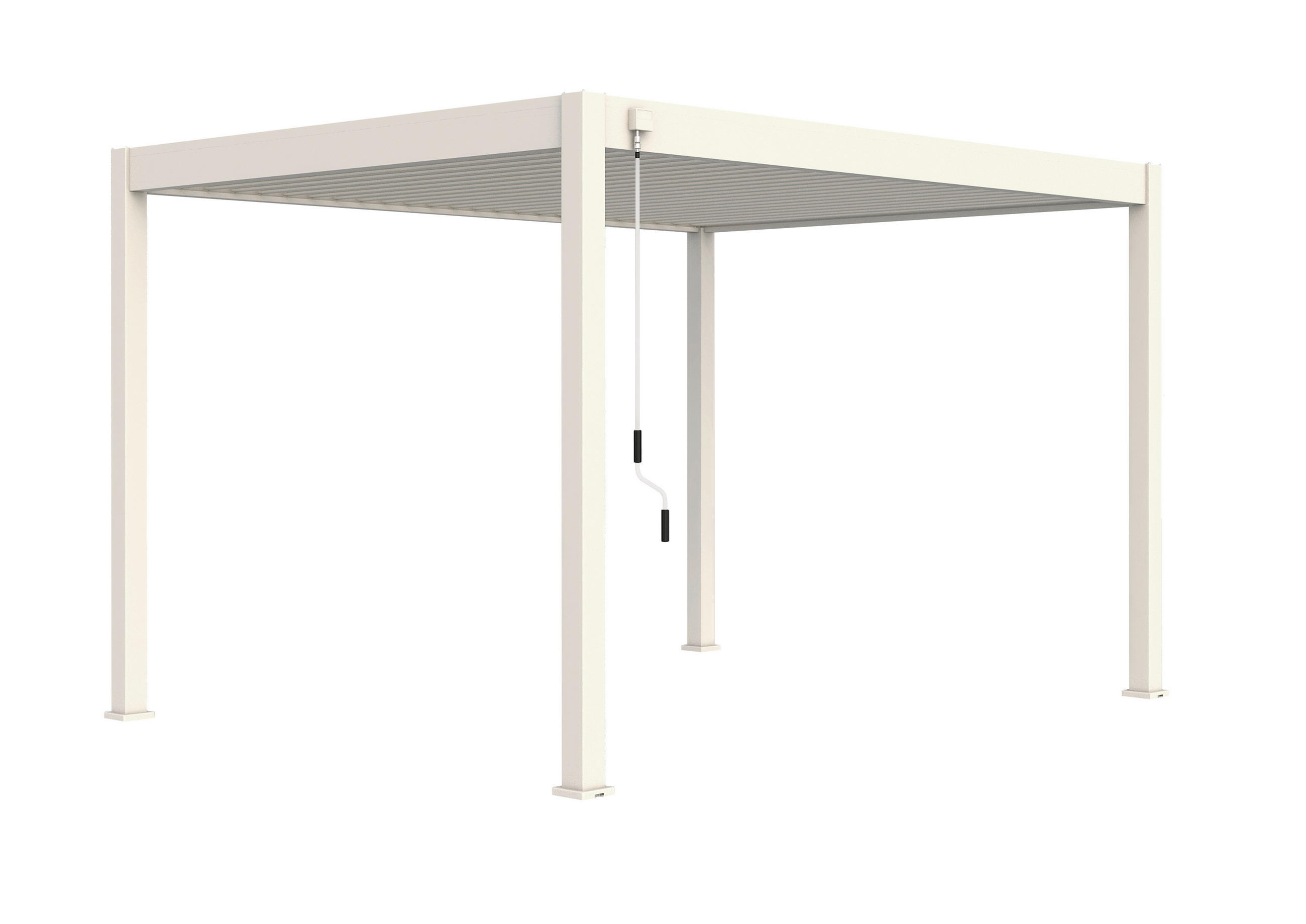 PERGOLA 360/255/300 cm Aluminium  - Weiß, Basics, Metall (360/255/300cm) - Gardenson
