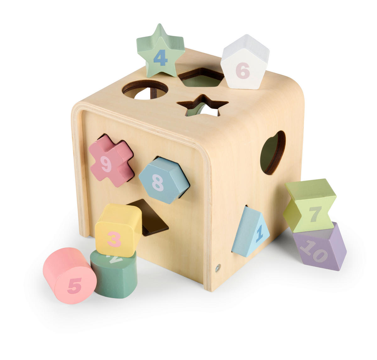 SPIELWÜRFEL - Blau/Pink, Basics, Holzwerkstoff (14/14/14,8cm) - My Baby Lou