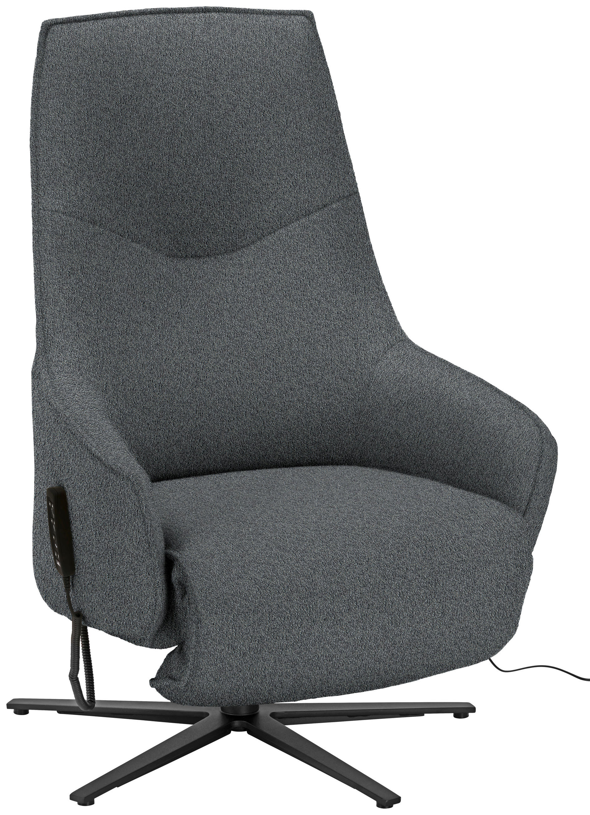 RELAXSESSEL in Textil Grau  - Anthrazit/Grau, Design, Textil/Metall (70/112/85cm) - Himolla