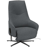 RELAXSESSEL in Textil Grau  - Anthrazit/Grau, Design, Textil/Metall (70/112/85cm) - Himolla Komfortklass