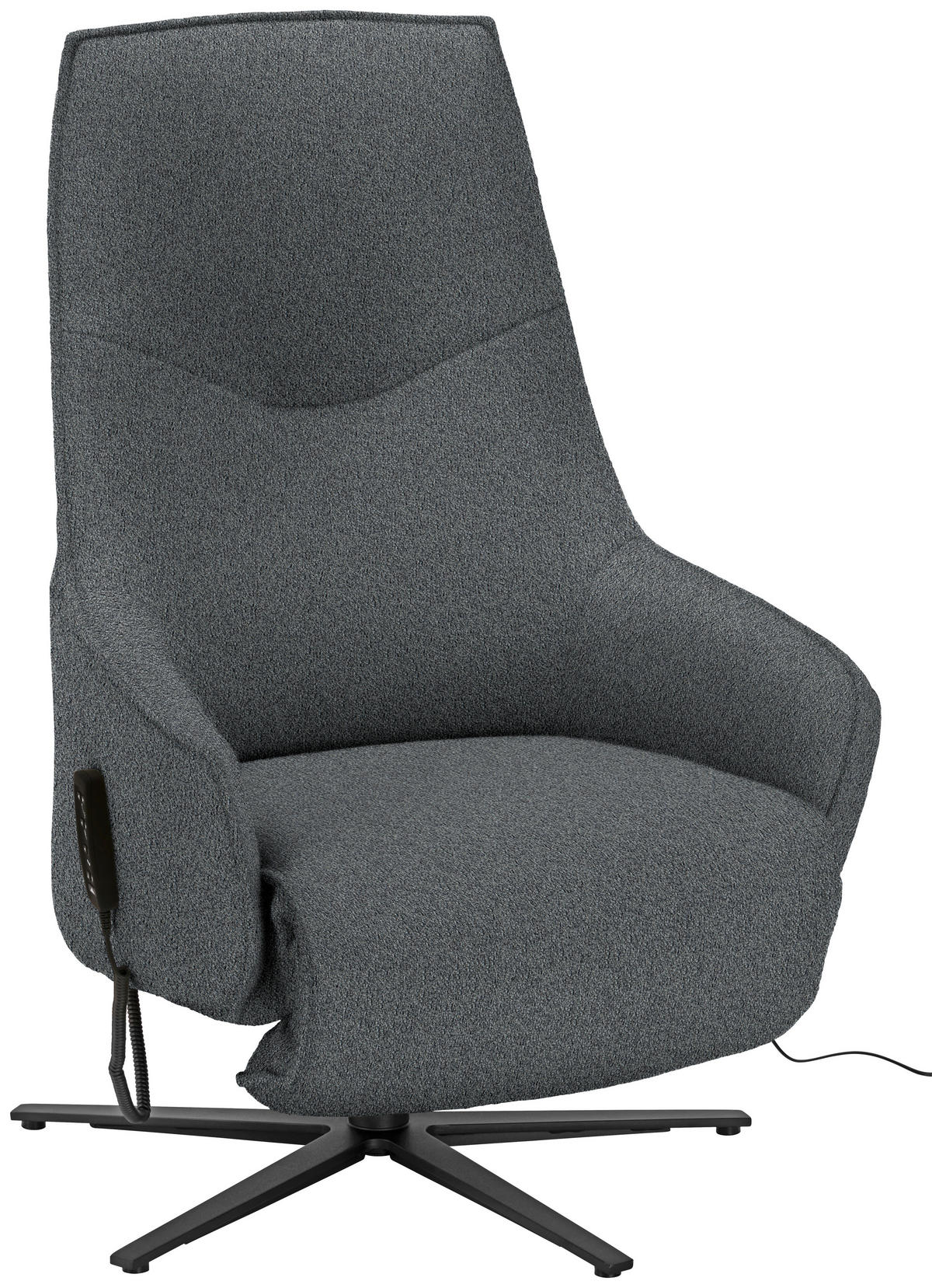 RELAXSESSEL in Textil Grau  - Anthrazit/Grau, Design, Textil/Metall (70/112/85cm) - Himolla Komfortklass