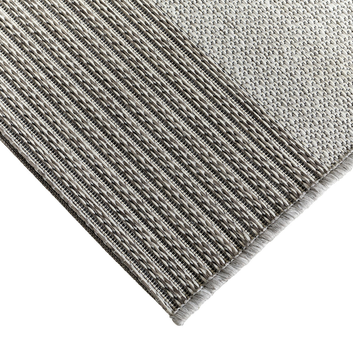 OUTDOORTEPPICH  für Terrasse und Balkon 160/230 cm Molde Anthrazit, Grau, Weiß  - Anthrazit/Weiß, Design, Textil (160/230cm) - Novel