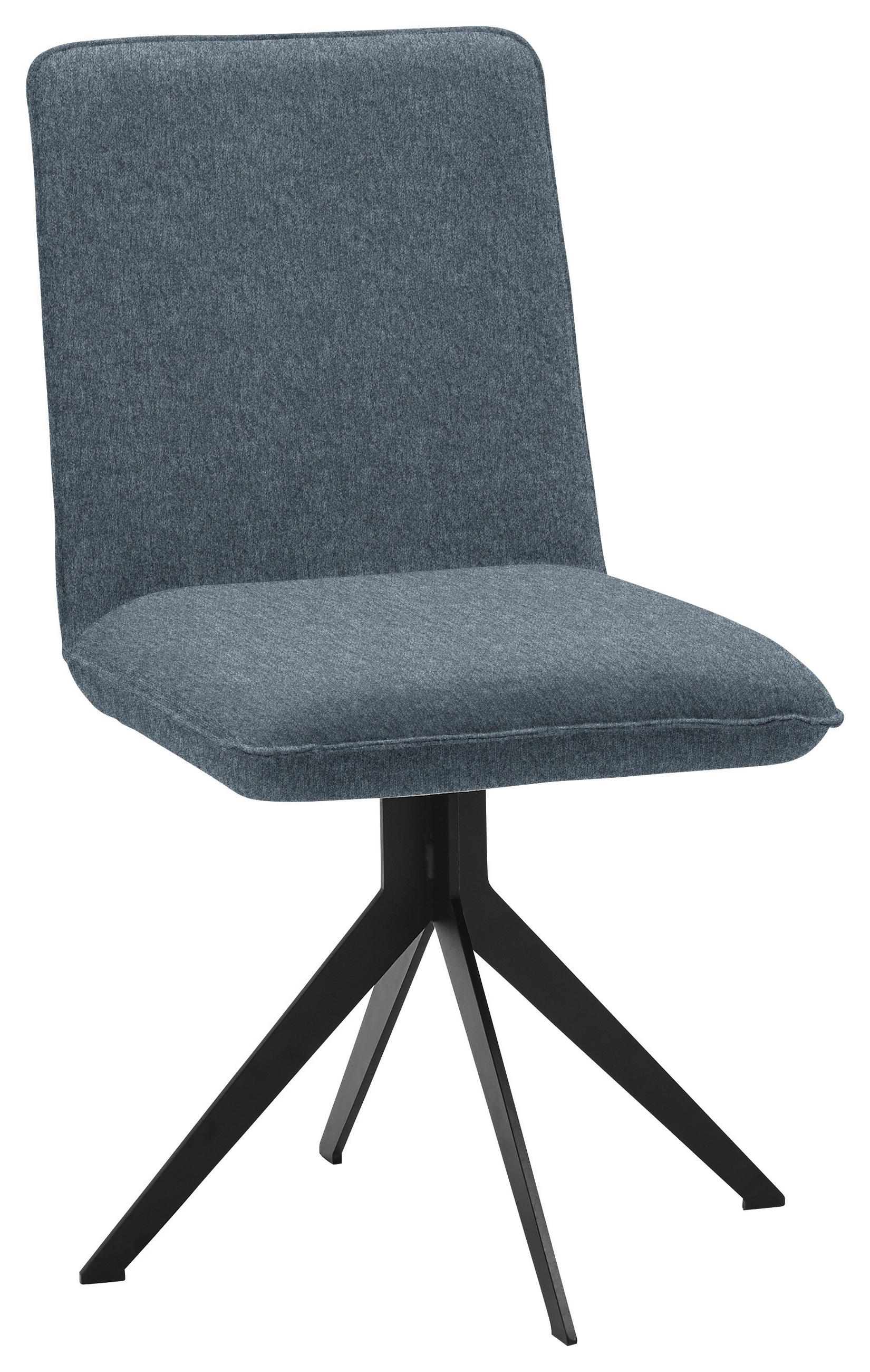 STUHL Webstoff Anthrazit, Schwarz  - Anthrazit/Schwarz, Design, Textil/Metall (46,5/87/64cm) - Voleo