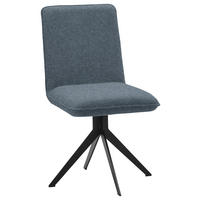STUHL  in Stahl Webstoff  - Anthrazit/Schwarz, Design, Textil/Metall (46,5/87/64cm) - Voleo