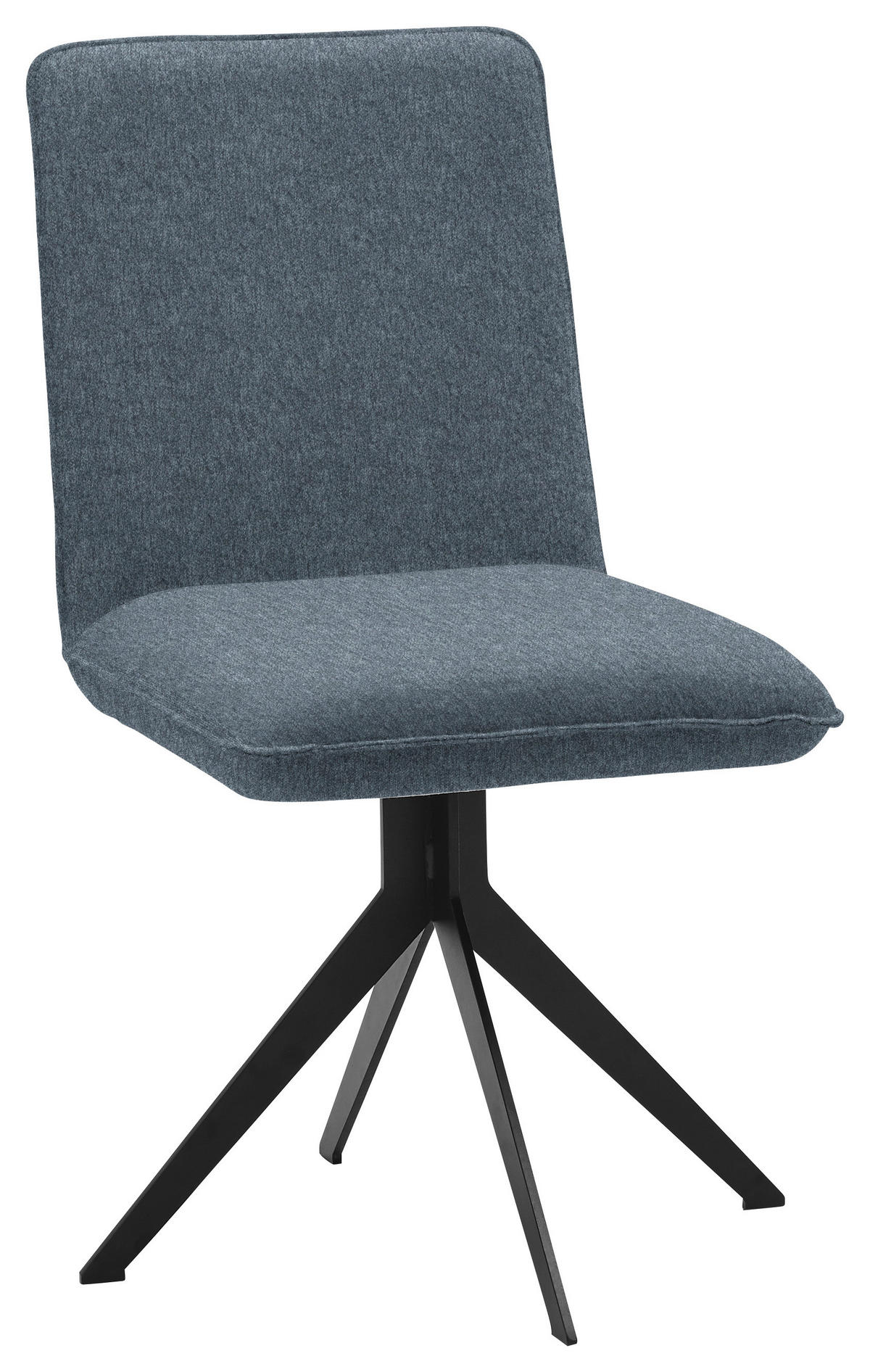 STUHL  in Stahl Webstoff  - Anthrazit/Schwarz, Design, Textil/Metall (46,5/87/64cm) - Voleo