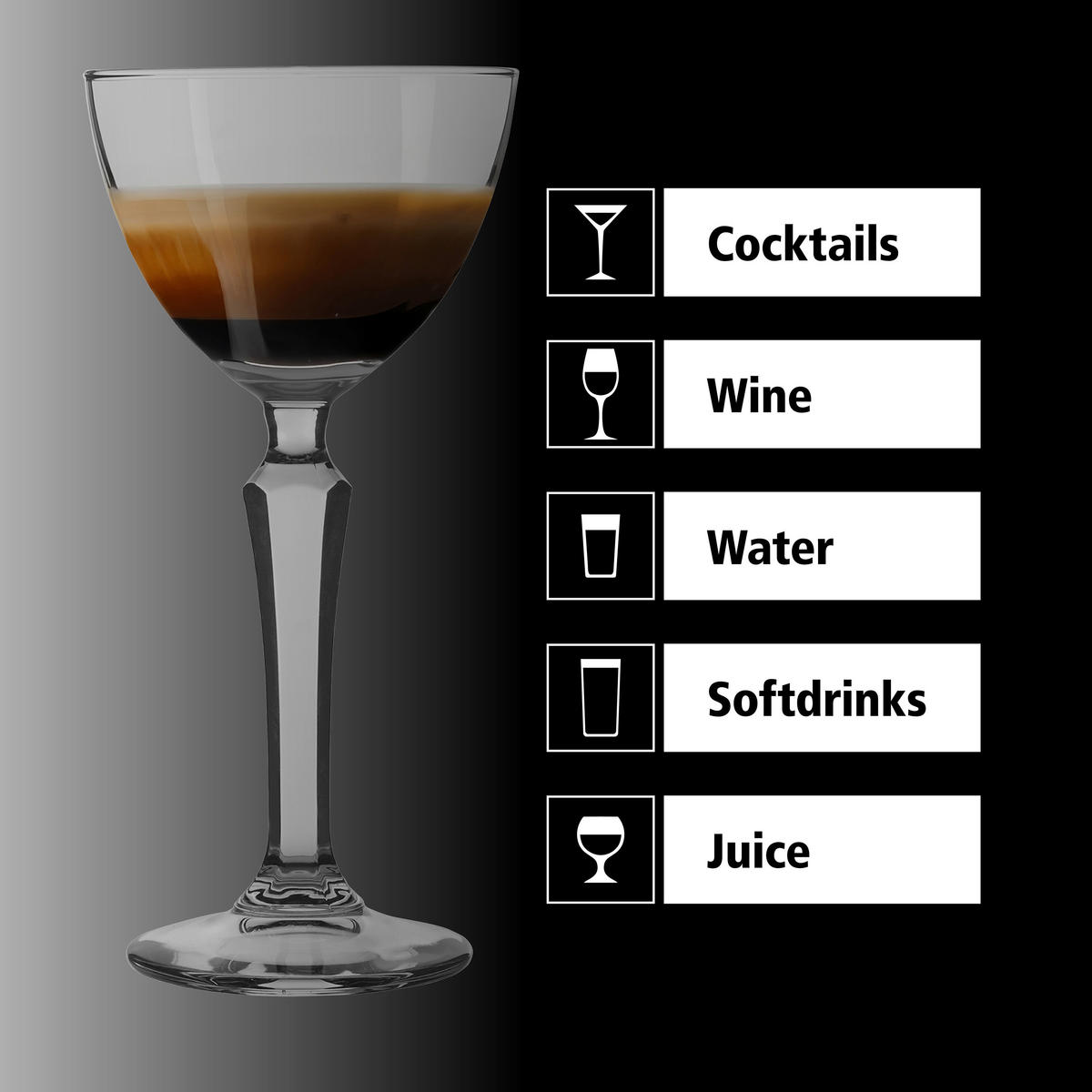 GLÄSERSET SPEAKEASY  12-teilig  - Klar, Basics, Glas (8/16cm)