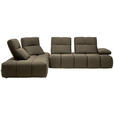 ECKSOFA in Struktur Graubraun  233/313 cm  - Graubraun/Schwarz, Design, Kunststoff/Textil (233/313cm) - Emilio Belluti