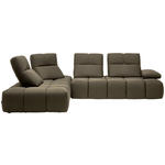 ECKSOFA in Struktur Graubraun  233/313 cm  - Graubraun/Schwarz, Design, Kunststoff/Textil (233/313cm) - Emilio Belluti