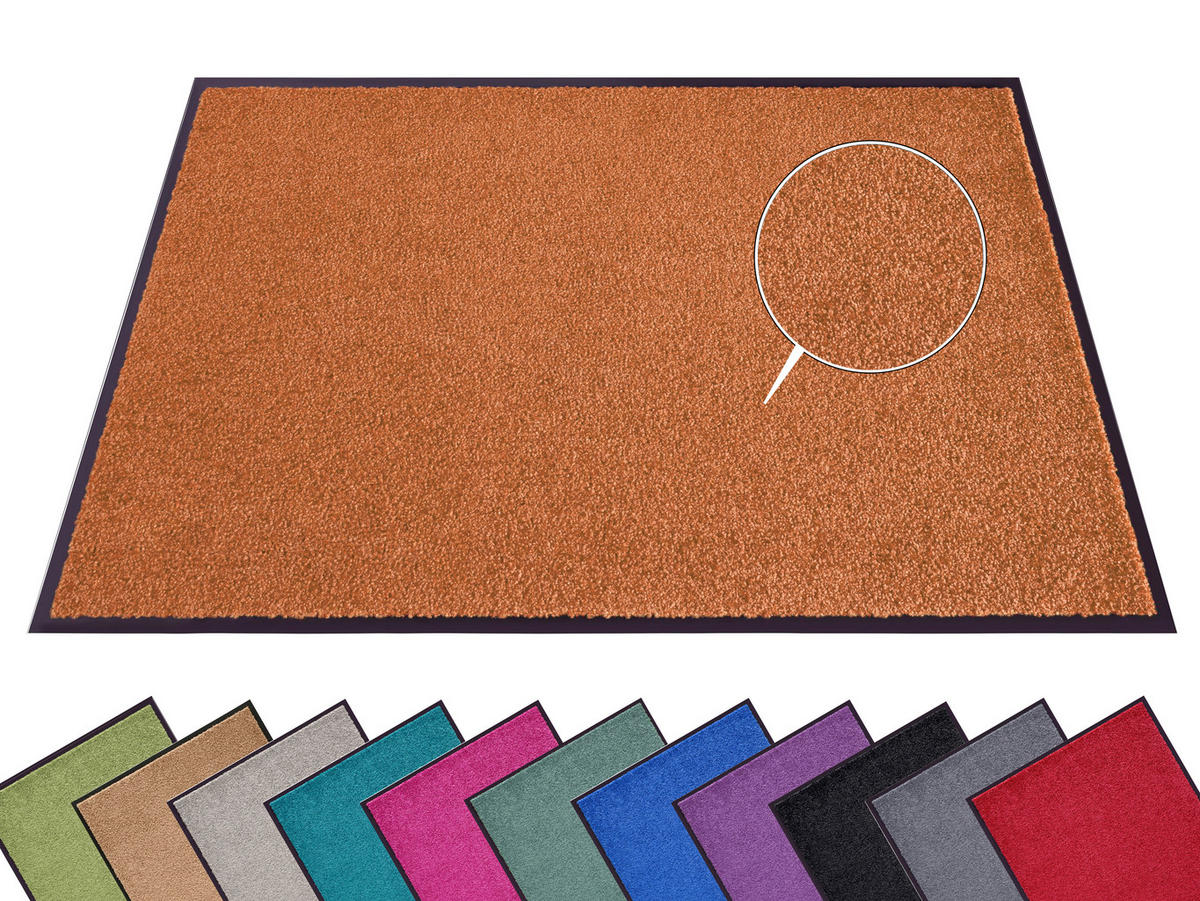SCHMUTZFANGMATTE  120/180 cm  Dunkelorange  - Dunkelorange, Basics, Kunststoff/Textil (120/180cm)