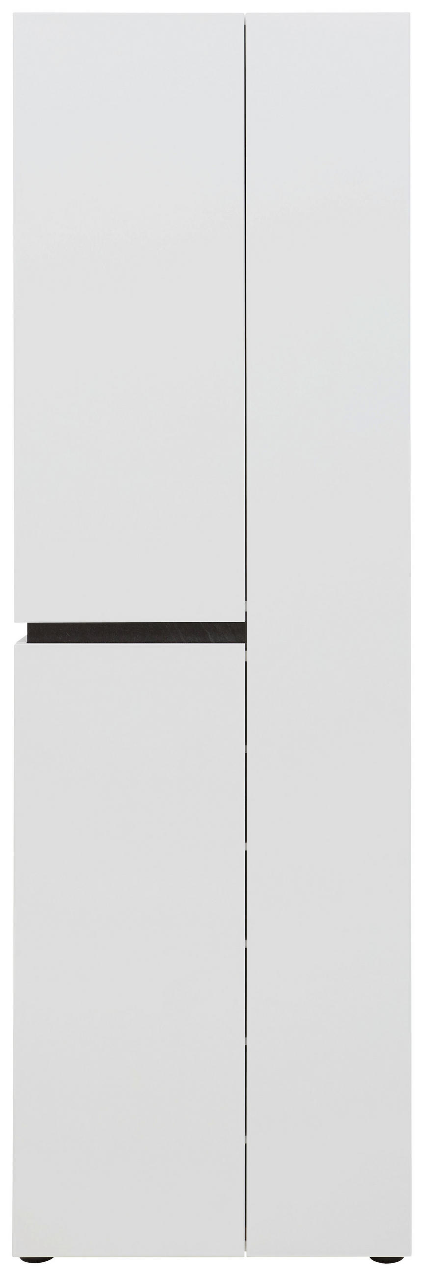 ORMAR GARDEROBNI  antracit, bijela  - bijela/antracit, Design, drvni materijal (60,5/190/42,6cm) - Voleo