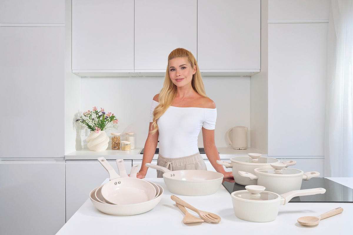 KOCHTOPF Pamela Reif Serie SHELL  - Beigebraun, Basics, Glas/Metall (2,5l) - Fackelmann