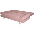 SCHLAFSOFA mit Schlafen auf Sitzhöhe, haustierfreundlicher Bezug Cord Rosa - Buchefarben/Rosa, KONVENTIONELL, Holz/Textil (200/75/85cm) - Carryhome