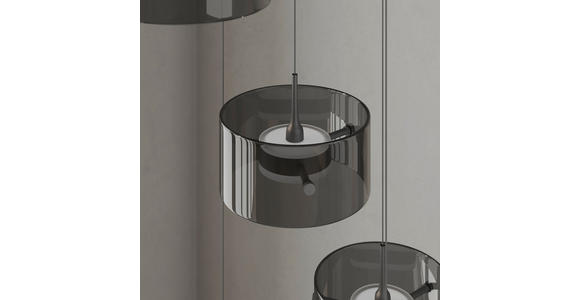 LED-HÄNGELEUCHTE 43/150 cm  - Schwarz, Design, Glas/Kunststoff (43/150cm) - Novel