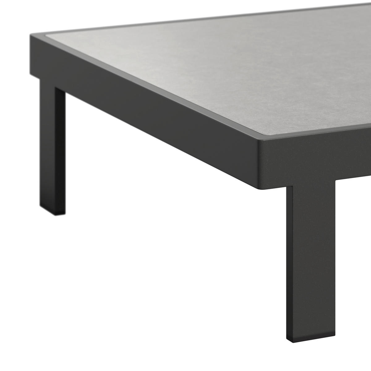 LOUNGEGARNITUR 273/273 cm Aluminium  - Anthrazit/Grau, MODERN, Glas/Textil (273/273cm) - Ambia Garden