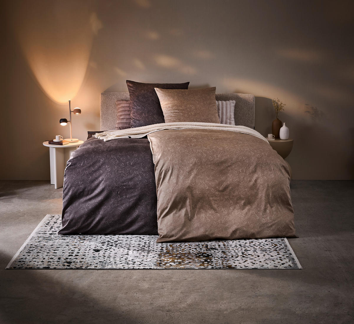 BETTWÄSCHE 2-teilig Satin 135/200 cm  - Beige, Textil (135/200cm) - Novel