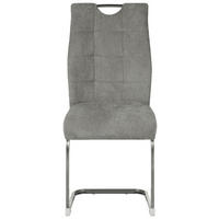 NIHAJNI STOL, kovina, tekstil bež  - barve kroma/bež, Design, kovina/tekstil (44/96/59cm) - Xora