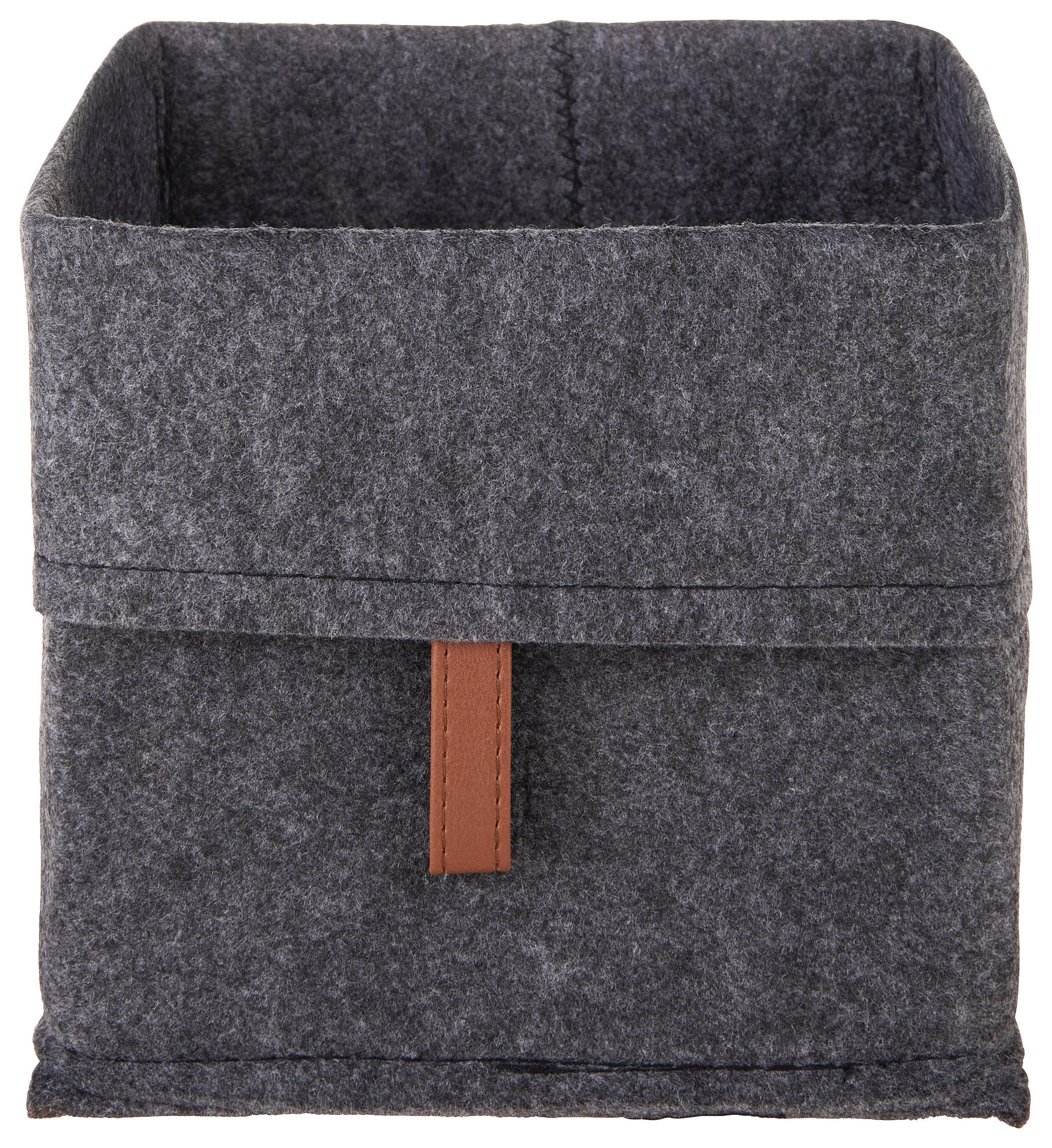 KOŠ DO REGÁLU, hnědá, tmavě šedá - tmavě šedá/hnědá, Trend, textil (19/18/19cm) - Landscape