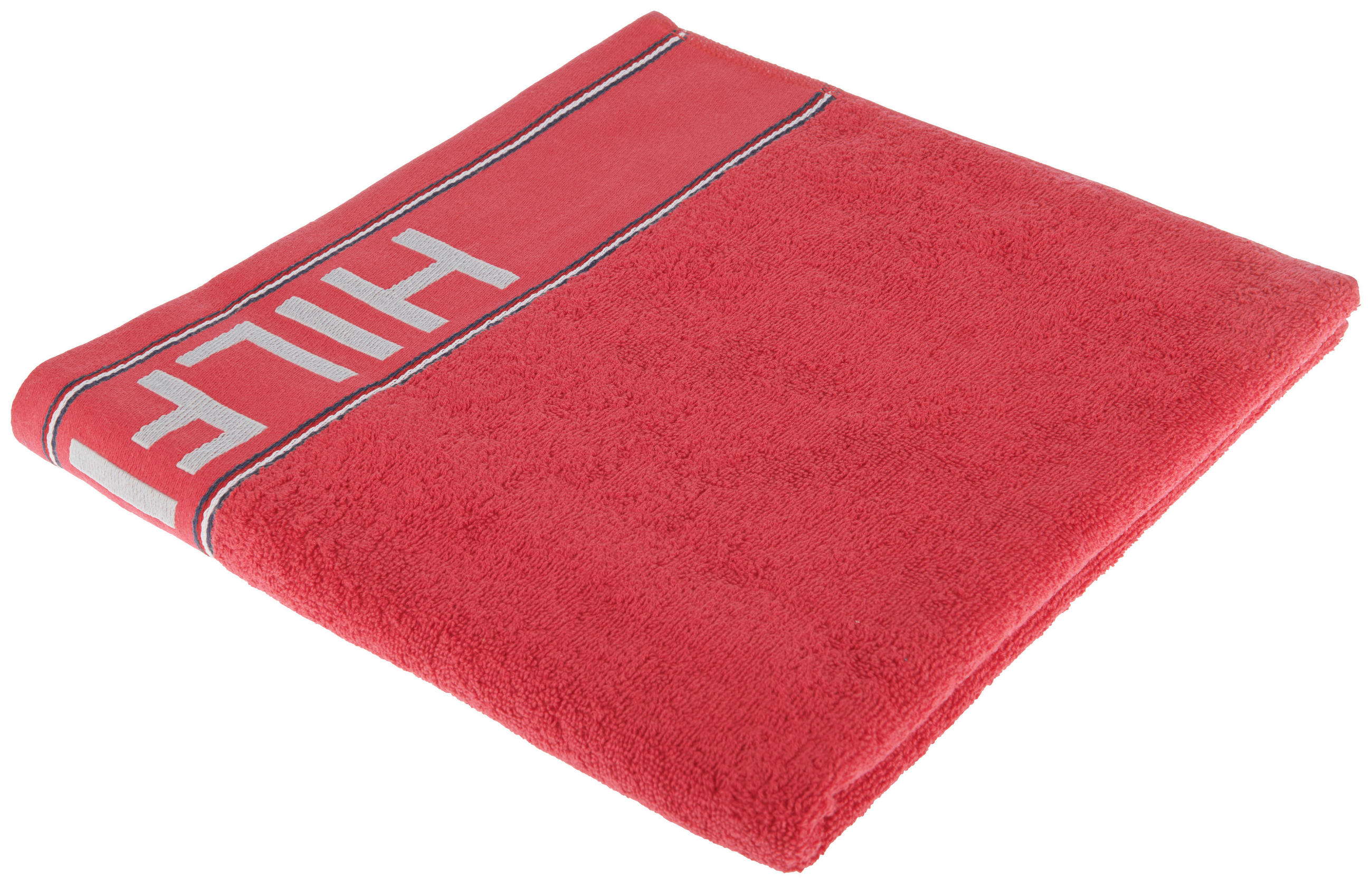 DUSCHTUCH Degree 70/130 cm  - Rot, Basics, Textil (70/130cm) - Tommy Hilfiger