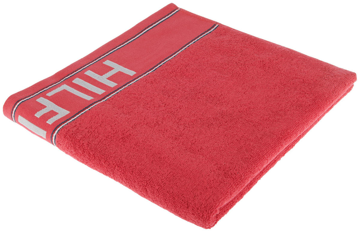 DUSCHTUCH Degree 70/130 cm  - Rot, Basics, Textil (70/130cm) - Tommy Hilfiger