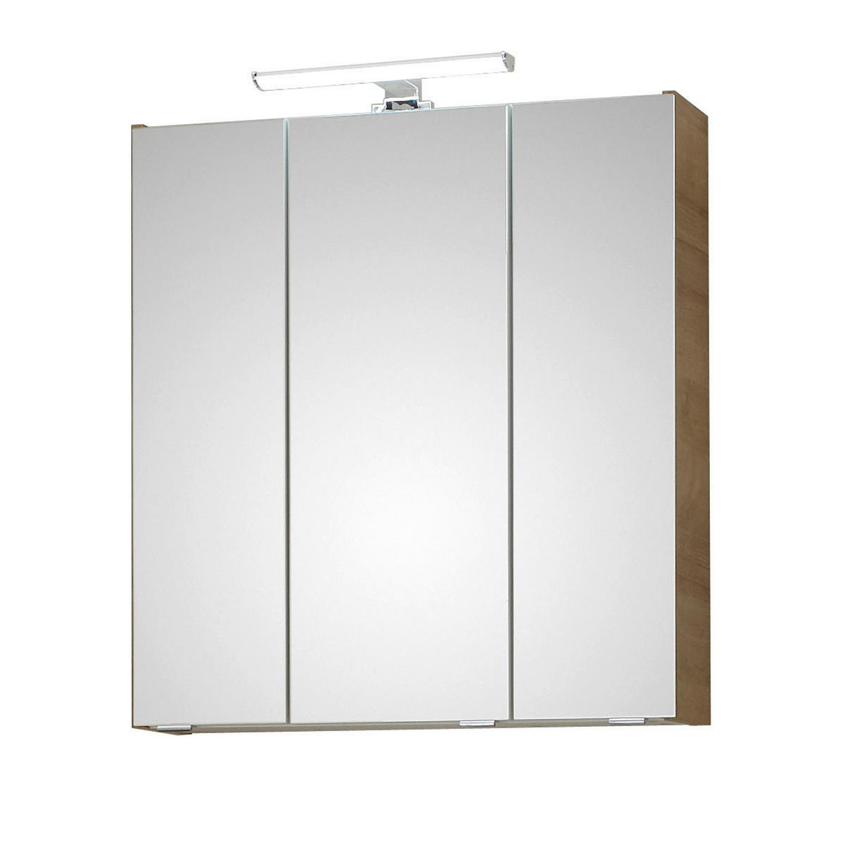 SPIEGELSCHRANK 65/70/16 cm  - Chromfarben/Eichefarben, KONVENTIONELL, Glas/Holzwerkstoff (65/70/16cm) - Xora