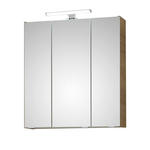 SPIEGELSCHRANK 65/70/16 cm  - Chromfarben/Eichefarben, KONVENTIONELL, Glas/Holzwerkstoff (65/70/16cm) - Xora