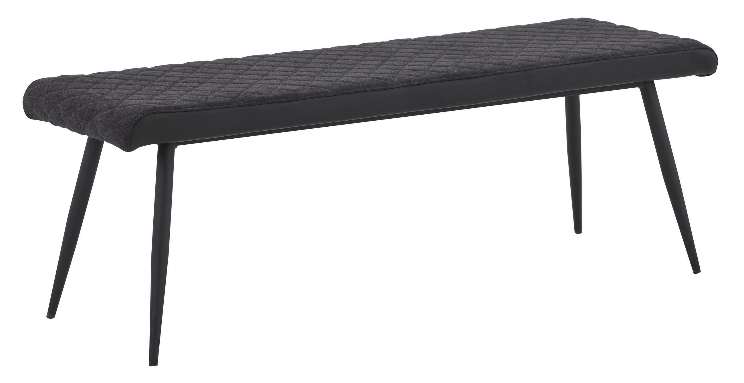 Sitzbank Gepolstert, Anthrazit/Schwarz Porto 140 cm