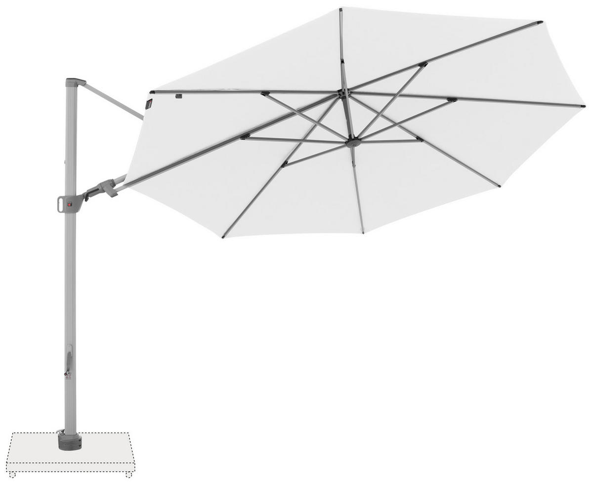 AMPELSCHIRM 340 cm Weiß  - Silberfarben/Weiß, Basics, Textil/Metall (340/340cm) - KNIRPS