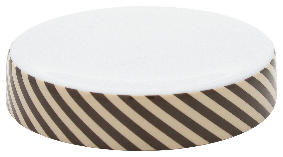 Savonieră ceramică  - maro/bej, Basics, ceramică (12/2,7cm) - Sadena