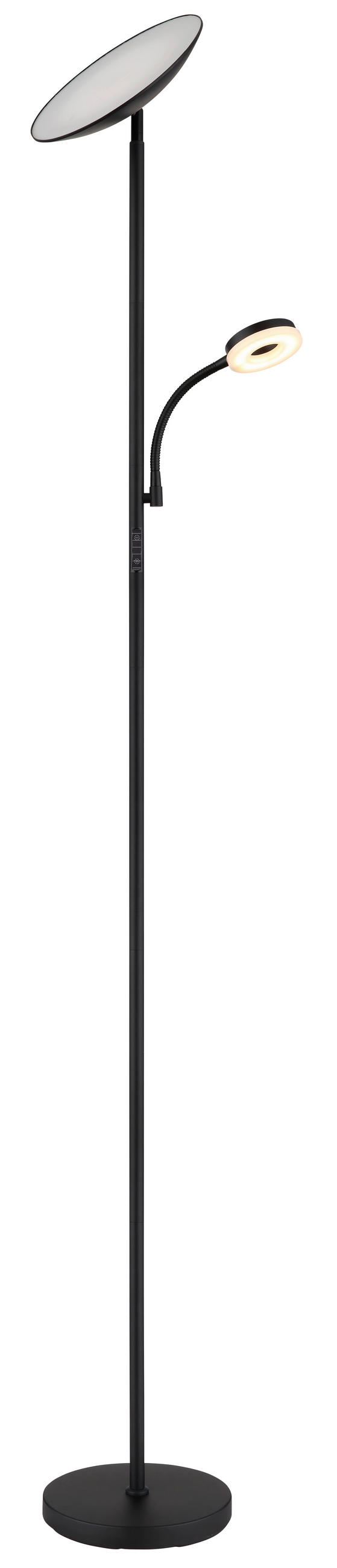 LED LAMPA OSVĚTLUJÍCÍ STROP, 25/25/179 cm  - bílá/černá, Design, kov/plast (25/25/179cm) - Globo