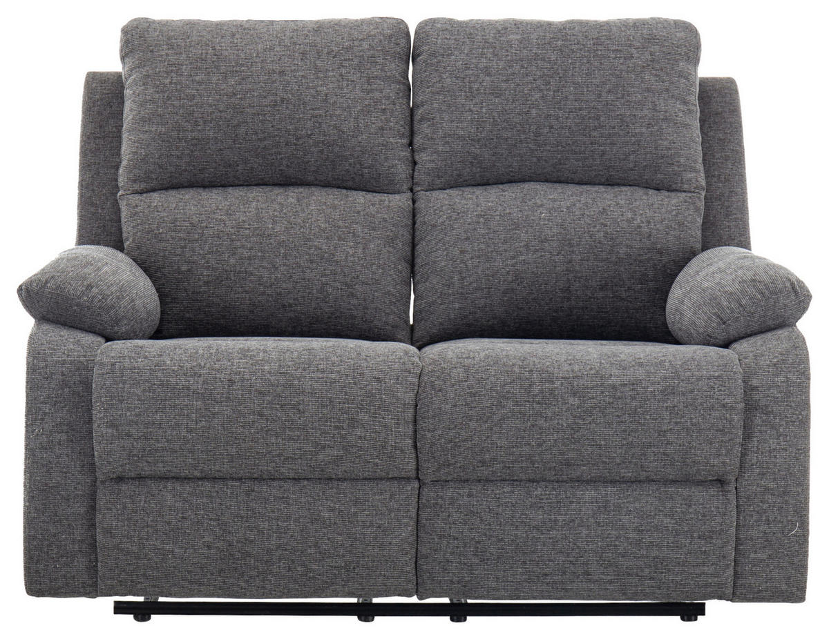 SITZGARNITUR VERONA Leinenoptik Dunkelgrau  - Dunkelgrau/Schwarz, Design, Kunststoff/Textil (84,5/133,5/100,5/92cm) - Livetastic