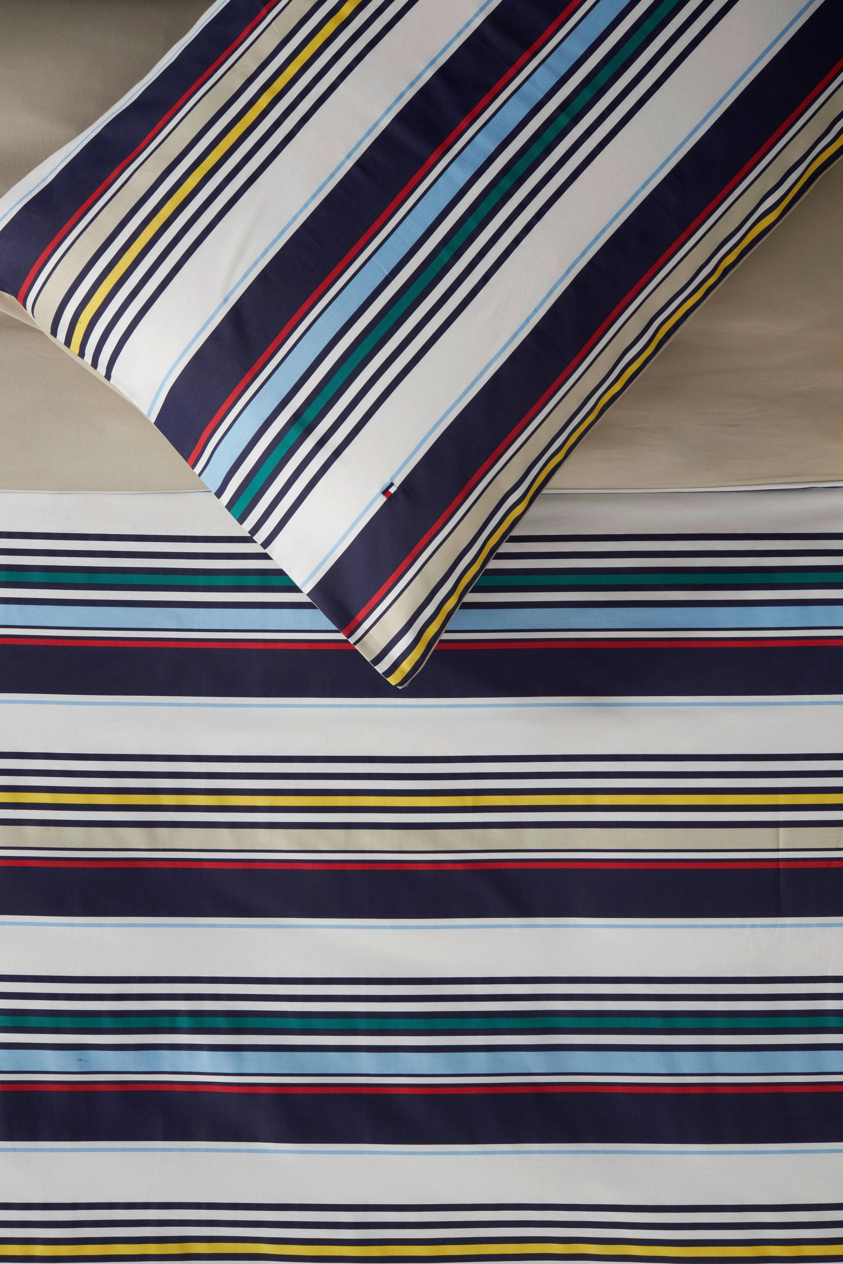 POSTELJINA 140/200 cm  ATHLETIC STRIPES  - siva, Konvencionalno, tekstil (140/200cm) - Tommy Hilfiger