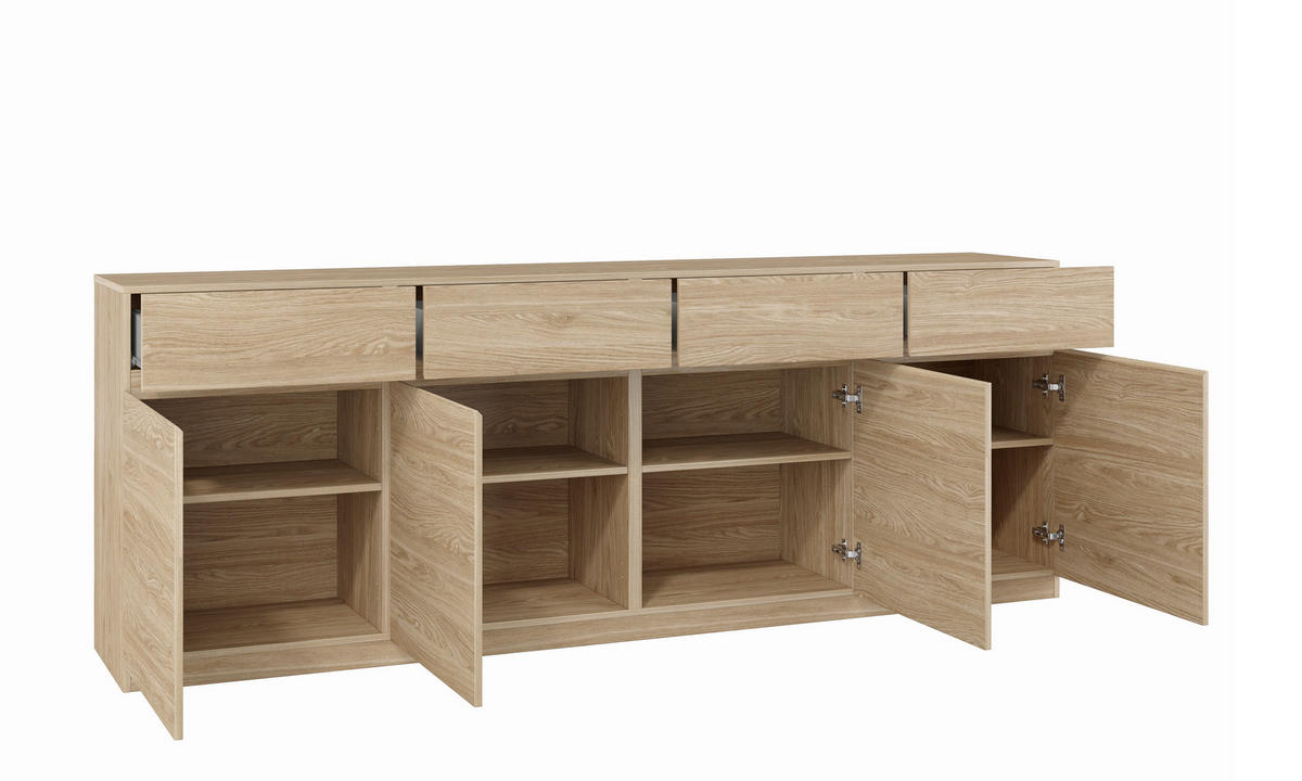 SIDEBOARD Bern  in 224,8/82,5/40 cm  - Eichefarben, Design, Holzwerkstoff (224,8/82,5/40cm) - MID.YOU