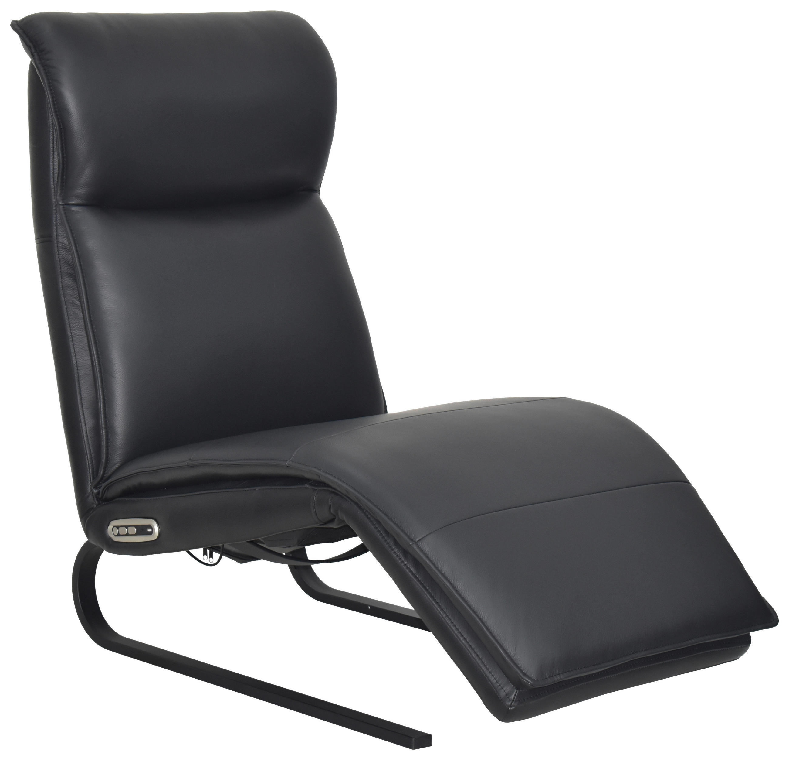 RELAXLIEGE Kombination Echtleder/Lederlook Lederlook Schwarz  - Schwarz, Design, Leder/Textil (69/108-86/134-178cm) - Lomoco