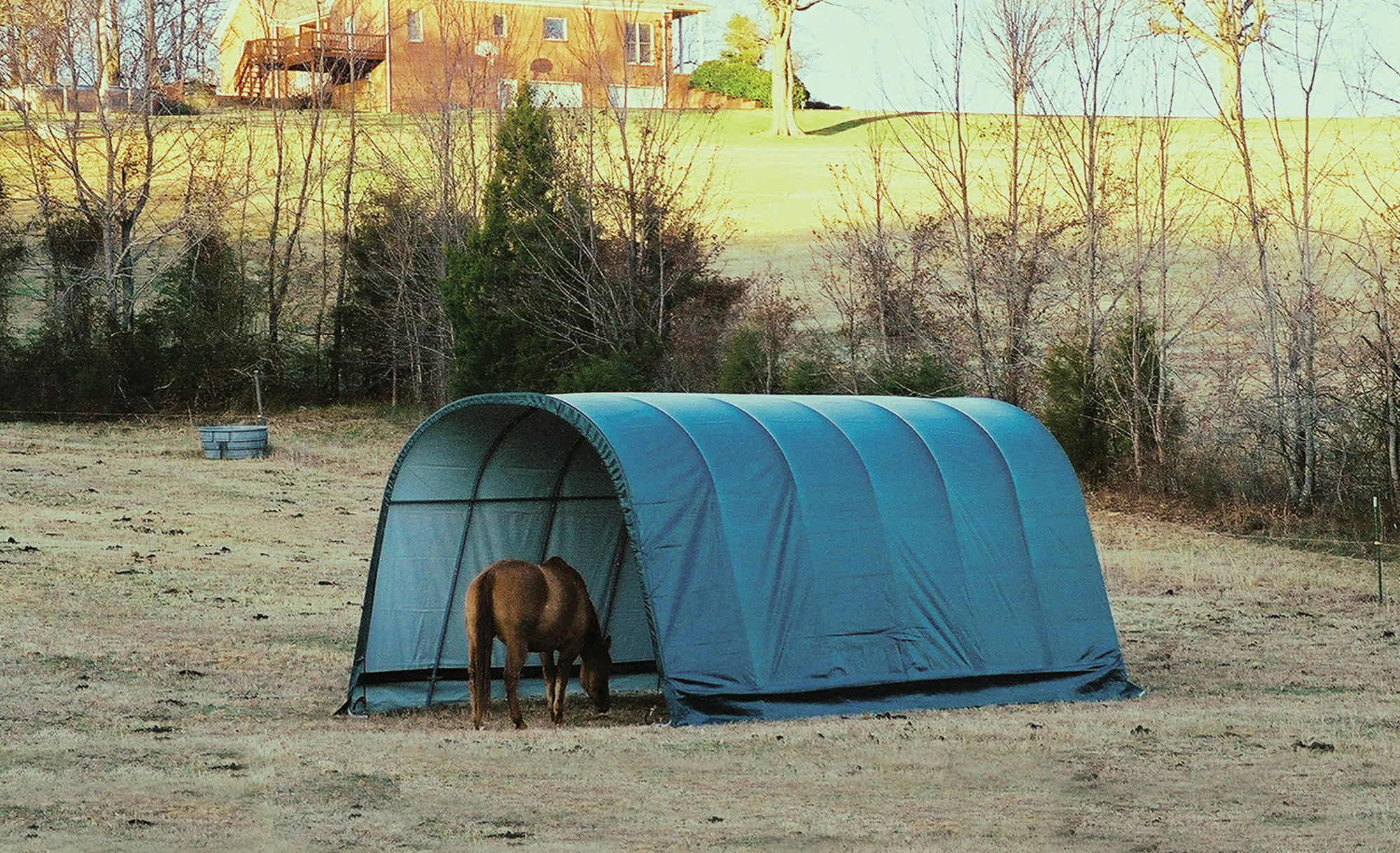 ZELTGARAGE  - Dunkelgrün, Basics, Kunststoff (730/400/300cm) - Ambia Garden
