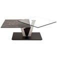 COUCHTISCH in Glas, Keramik 118/65/36-43 cm  - Anthrazit/Silberfarben, Design, Glas/Keramik (118/65/36-43cm) - Venda