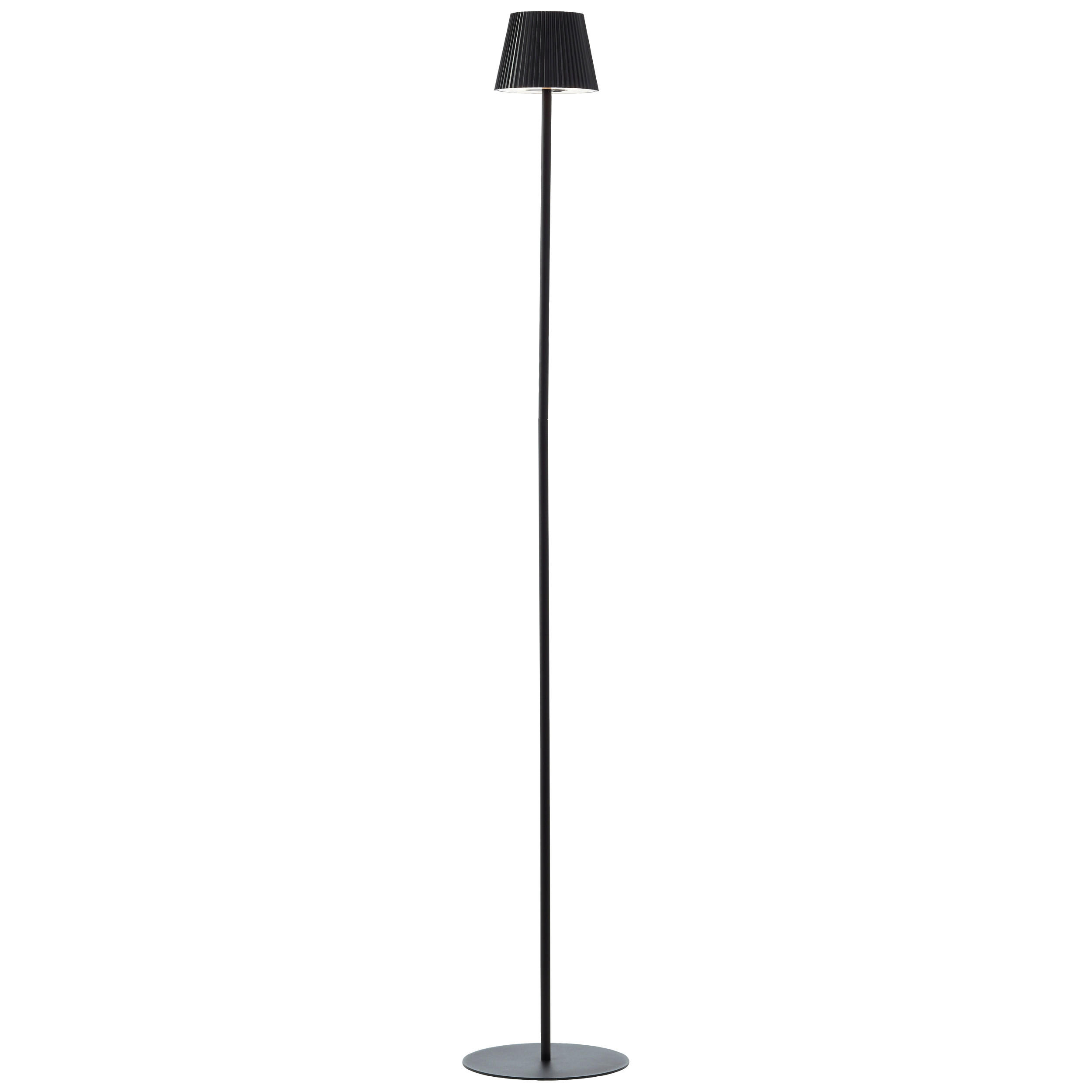 PODNA PUNJIVA SVJETILJKA  - crna, Basics, metal/plastika (20/125cm)