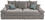BIGSOFA Kord Greige, Blaugrau  - Greige/Blaugrau, Design, Kunststoff/Textil (260/90/140cm) - Carryhome