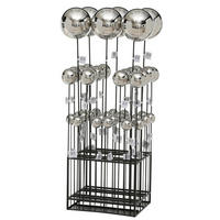 DÍSZGOLYÓ - nemesacélszínű/fekete, Lifestyle, fém (15/110cm) - Boltze Home