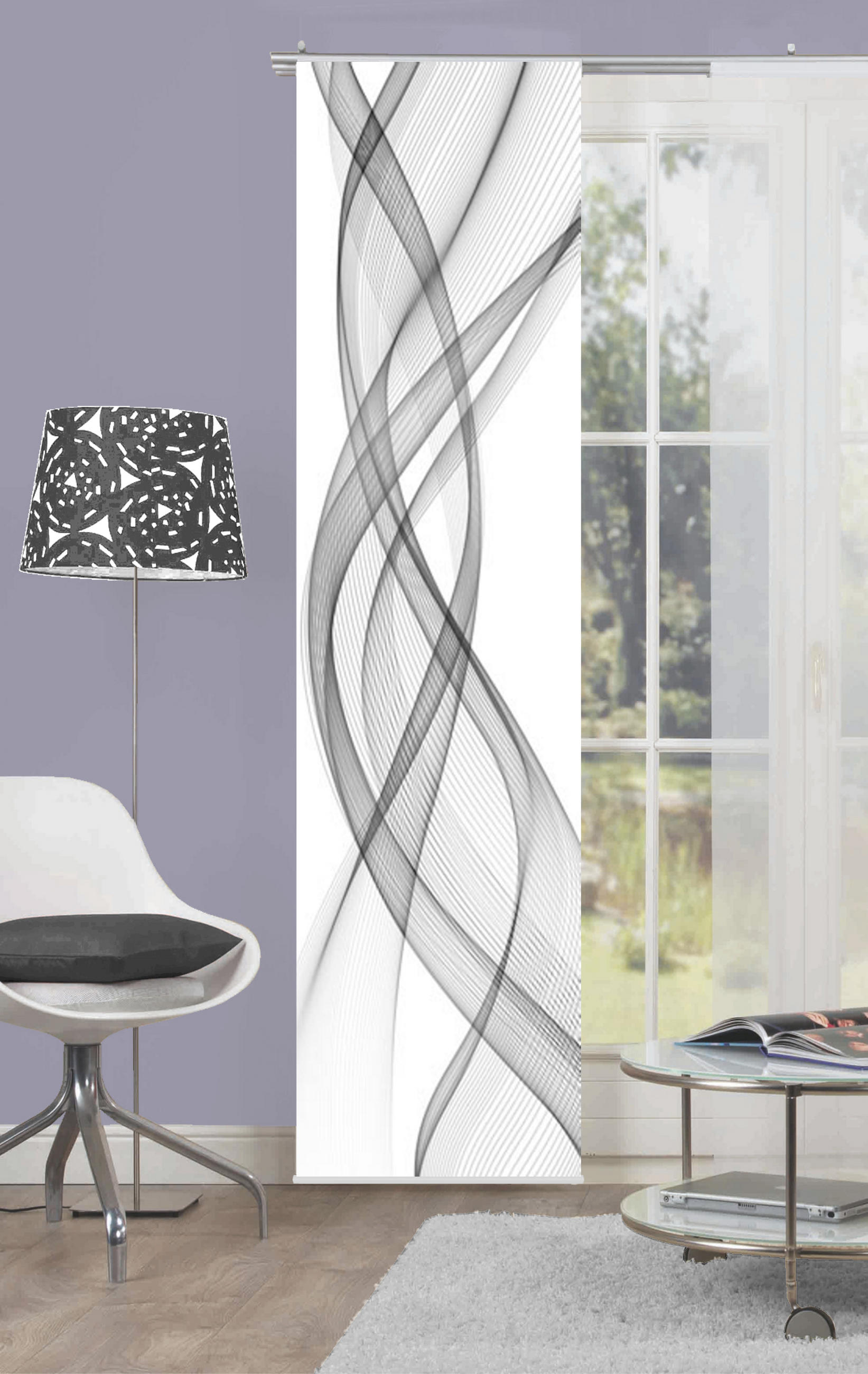 FLÄCHENVORHANG FERROLA     60/245 cm  - Grau, Basics, Textil (60/245cm)