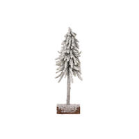 DEKOWEIHNACHTSBAUM  - Braun/Weiß, KONVENTIONELL, Holz/Kunststoff (15,00/15,00/45,00cm) - X-Mas